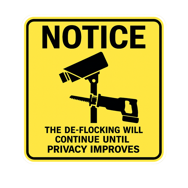 THE DEFLOCKING WILL CONTINUE - FREE STICKER