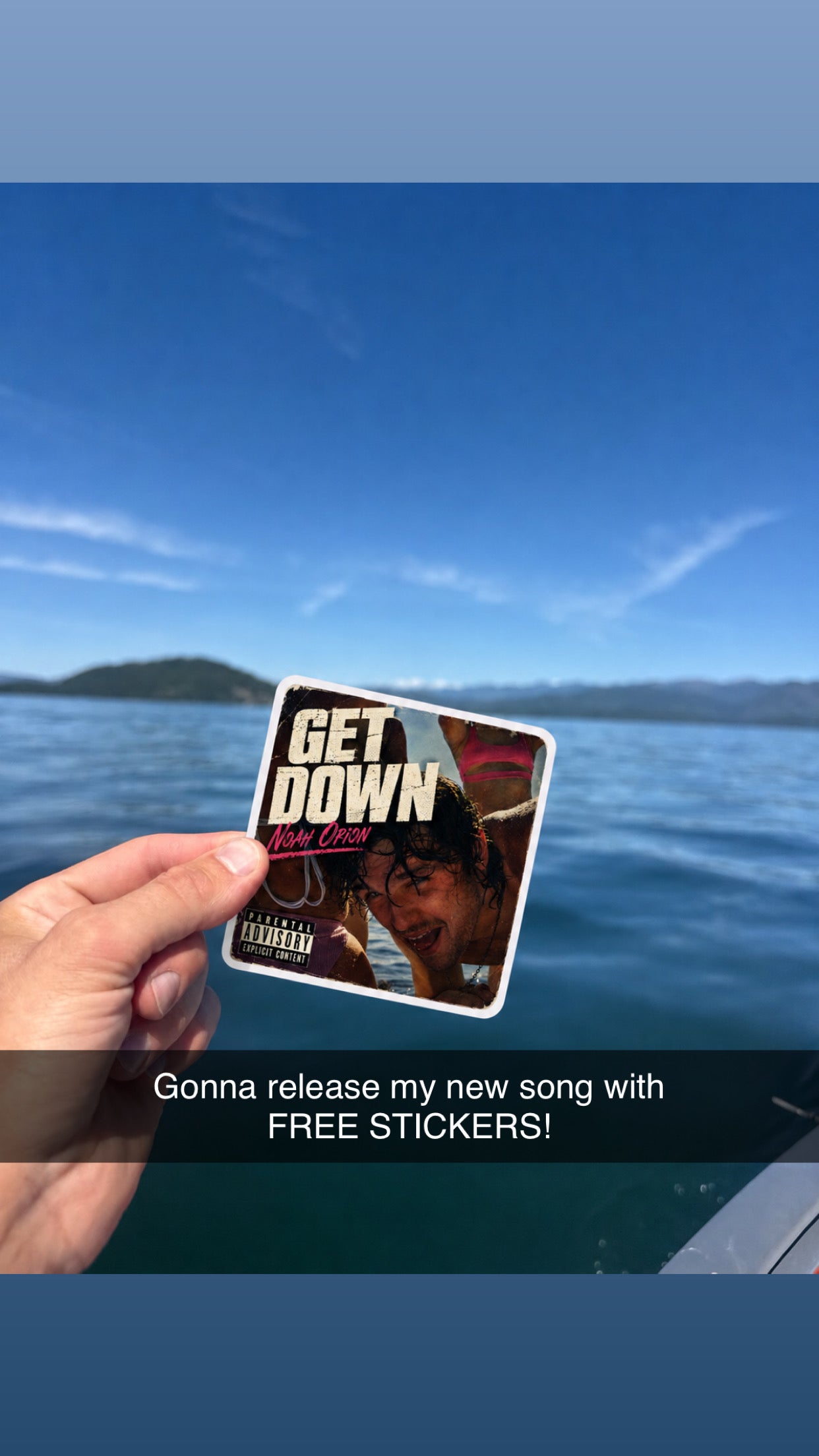 NEW SONG! “GET DOWN” LISTEN EARLY BY GETTING THIS STICKER!