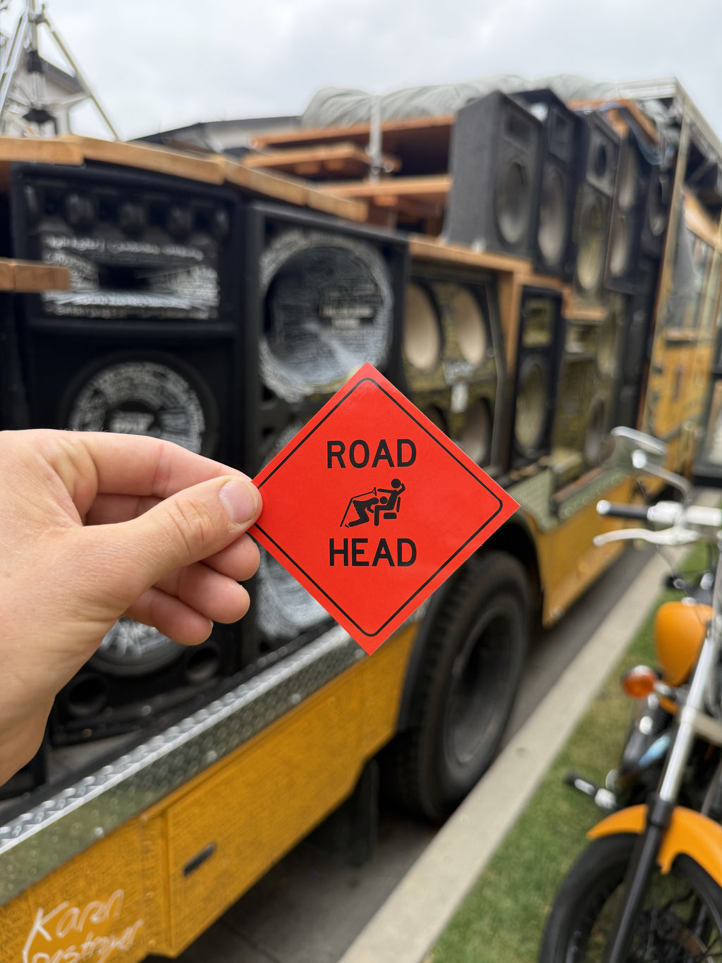 ROAD HEAD HILARIOUS STICKER! FREE STICKERS!