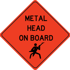 FREE METAL HEAD ONBOARD STICKER