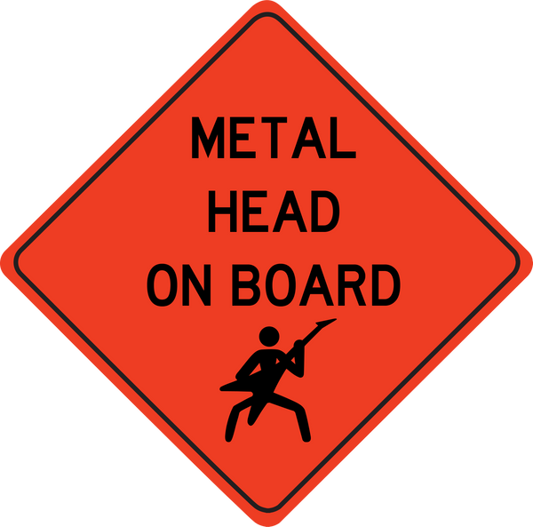 FREE METAL HEAD ONBOARD STICKER