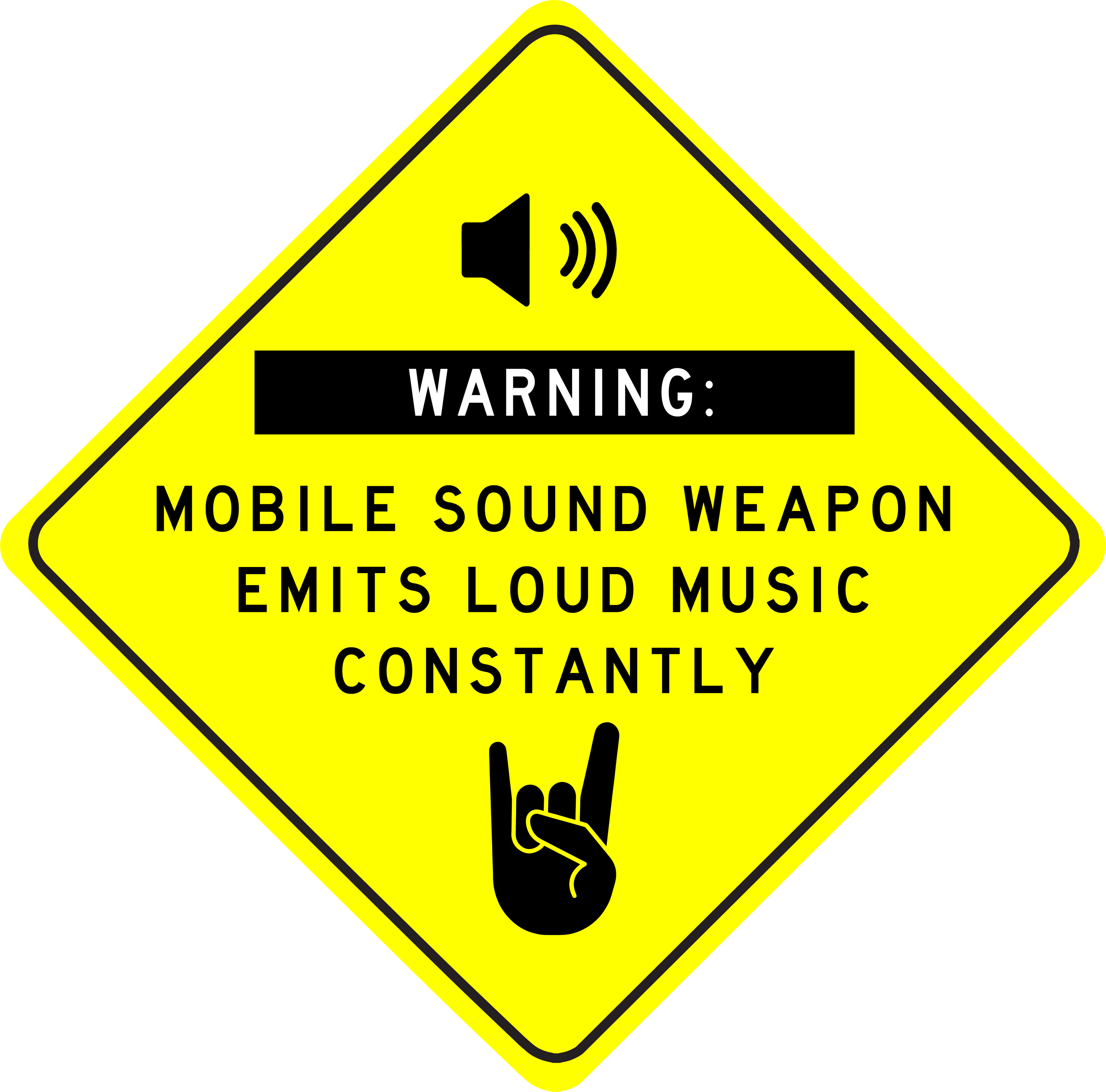 SOUND WEAPON STICKER - ASSERT YOUR DOMINANCE OVER OTHER DRIVERS