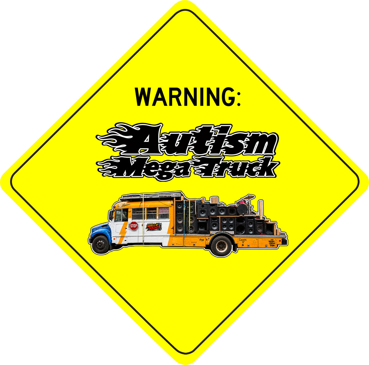 AUTISM MEGA TRUCK STICKER!