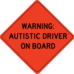 AUTISTIC DRIVER ON BOARD STICKER